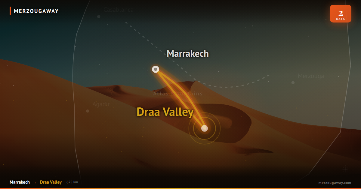 2-Day Marrakech to Zagora Desert Tour: Draa Valley & Sahara Camp