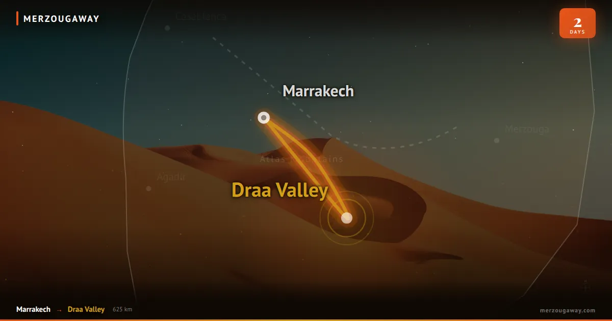 2-Day Marrakech to Zagora Desert Tour: Draa Valley & Sahara Camp